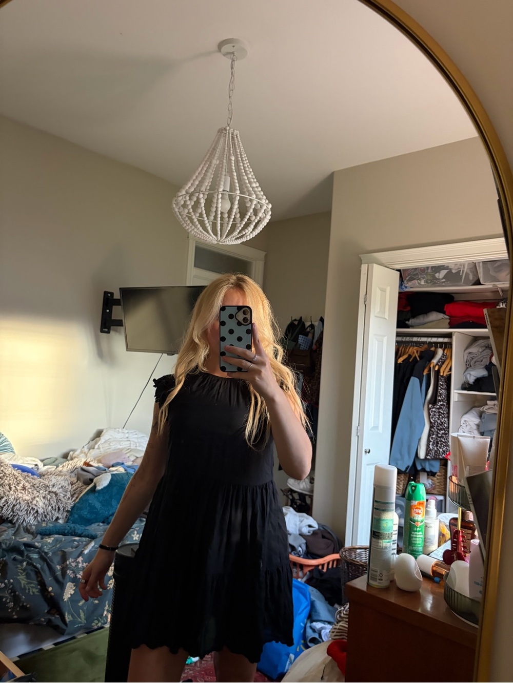 Wilfred Black Tiered Sleeveless Dress